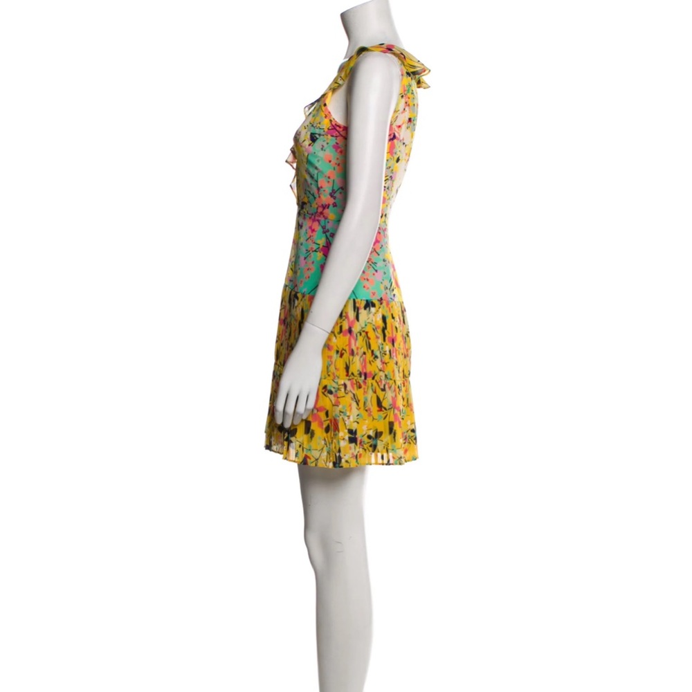 SALONI Amy Dress in Lemon Garden Fit and Flare Mini Dress US Size 10 - Picture 2 of 8